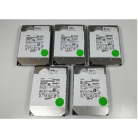 LOT of 5 - HGST / Western Digital 10TB 3.5" HDD | 12Gb SAS | 7.2K | USED